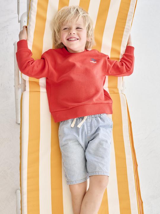 Produktbild Vertbaudet Jungen Sweatshirt mit Urlaubsmotiv hinten, Recycling-Polyester (140)