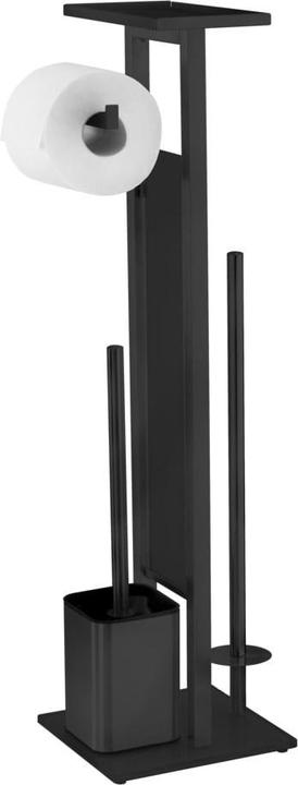 Actual product image Wenko Free-standing WC set Mod. Debar with shelf in black stainless steel