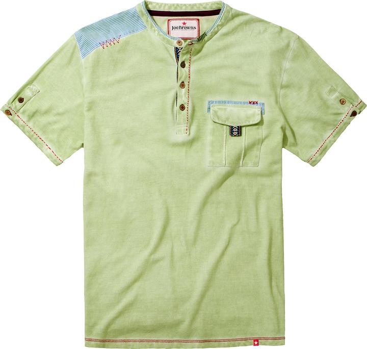 Joe Browns Pique Aztec Trim Henley