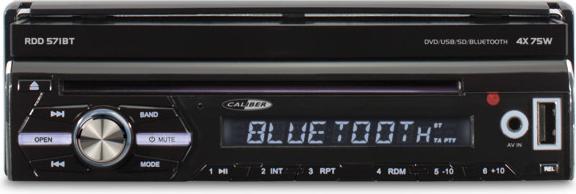 Produktbild Caliber RDD571BT - Autoradio met klapscherm, FM radio, Bluetooth, USB, 4x75W - Zwart