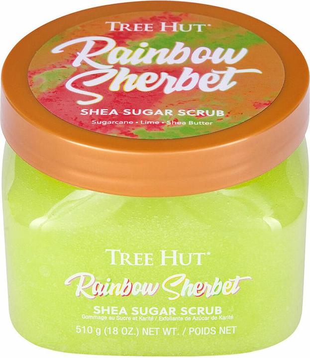 Tree Hut Shea Body Scrub Rainbow Sherbet & Peach Sorbet 18 oz
