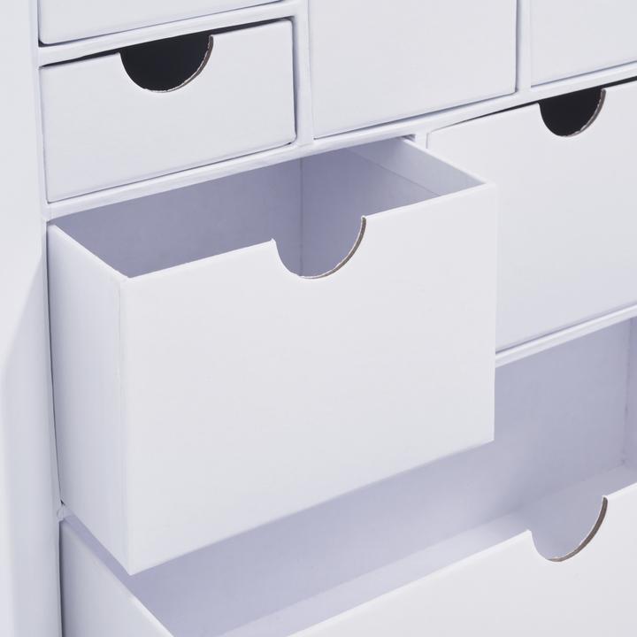 Produktbild VBS Schachtel-Schrank, 8-schübig, Karton, Weiss