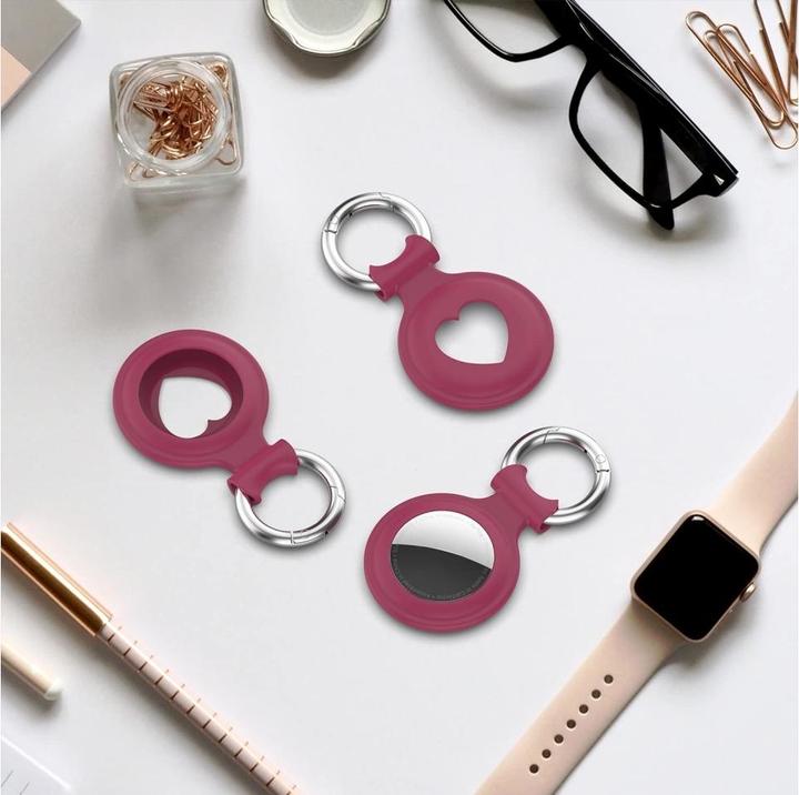Image du produit Screenguard Apple Airtag Liquid Silikon Heart Case mit Anhänger