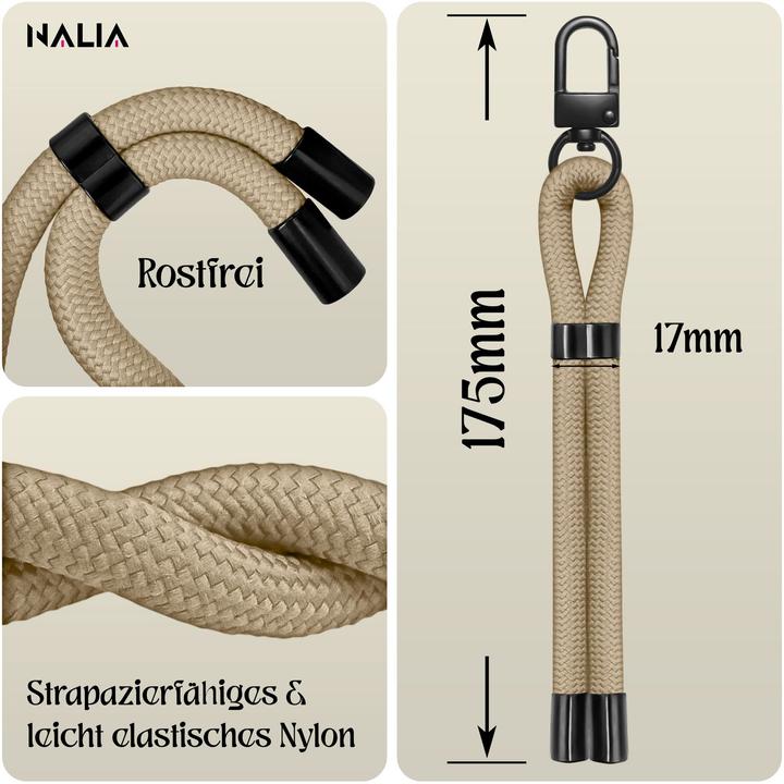 Produktbild Nalia Wristy Lanyard Handykette – Universal Trageband für Smartphones – Verstellbar, Soft & Elastisch