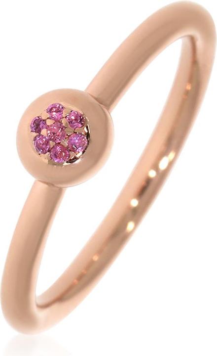 Actual product image Xen Ring with 7 rhodolites approx. 0.04 ct. rose gold plated (54, 925 Silver)