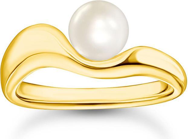 Produktbild Thomas Sabo Ring mit Perle Natural Beauty vergoldet (54, 925 Silber)