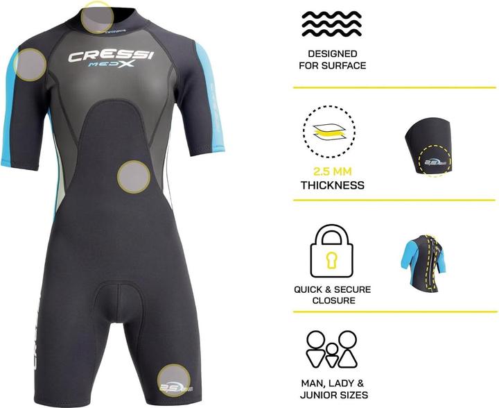 Immagine prodotto Cressi Med X (2,5 mm, XL)