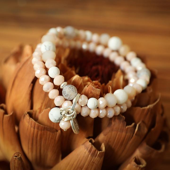 Produktbild Andreani Armband mit echtem Amazonite (80 cm, Steine, Nude, Glas, Braun, Metall)