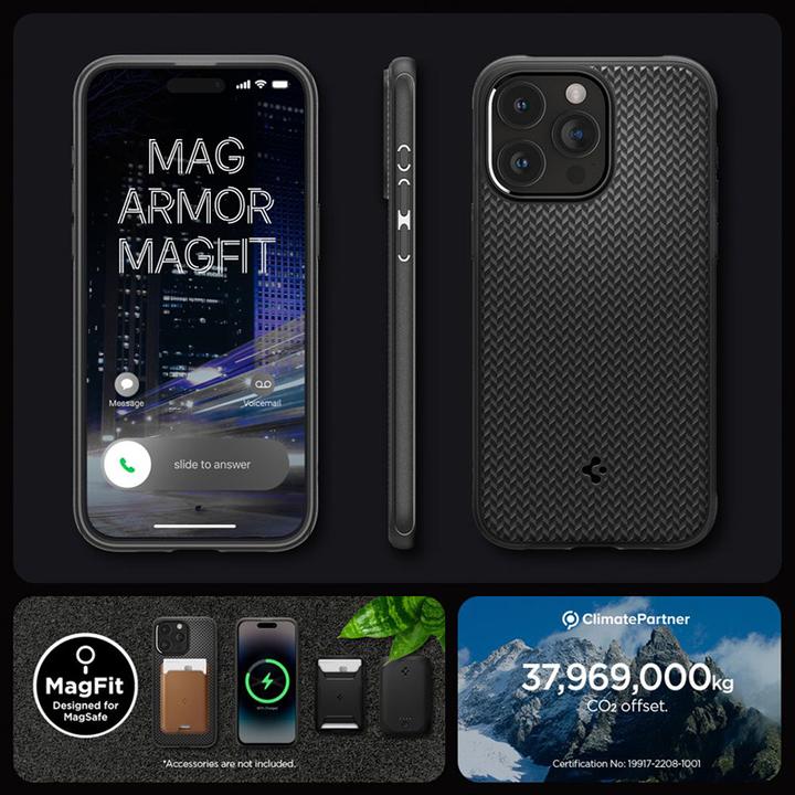 Produktbild Spigen Mag Armor iPhone 15 Pro 6.1" MagSafe czarny/matte black (Apple iPhone 15 Pro)