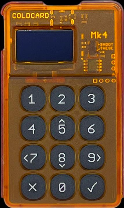 Image du produit Coinkite Coldcard Mk4 - Orange (Bitcoin)