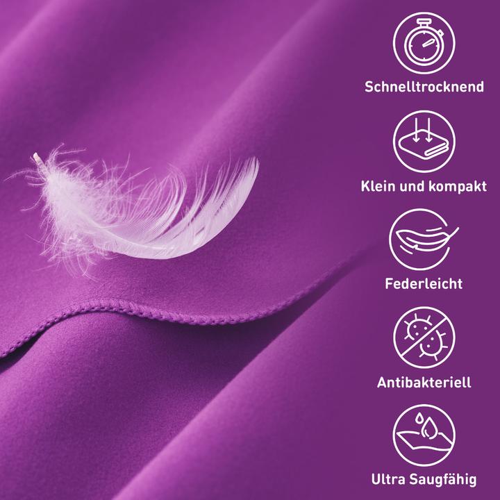 Image du produit Fit-Flip Fitnesshandtuch Mikrofaser mit Reissverschlusstasche 130x48cm (130 x 48 cm)