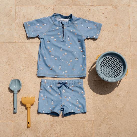Produktbild Little Dutch Schwimm T-Shirt kurzärmlig Sailors Bay Dark Blue - 74/80 (74)