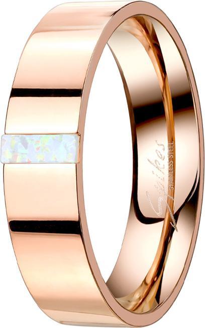 Produktbild Star Piercing Ring rosegold mit Opal streifen (61, Stahl)