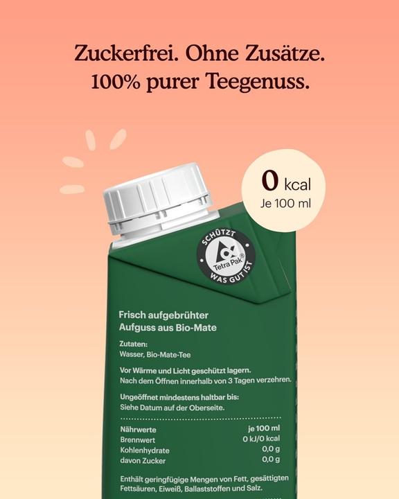 Produktbild Ocha Ocha Bio MATE – zuckerfrei - zero Kalorien - frisch gebrüht – Kiste 24 x (24 x 20 cl)