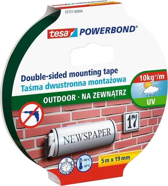 Immagine prodotto tesa Nastro biadesivo per esterni 19 mm x 5 m (127 mm)