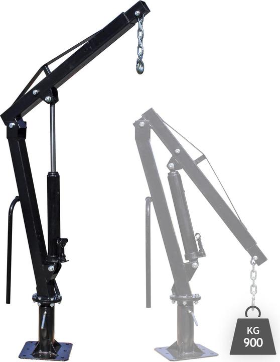 Image du produit Wiltec Grue Pickup Grue de chargement 1800mm 900kg 360° Grue rotative Atelier Montage au sol
