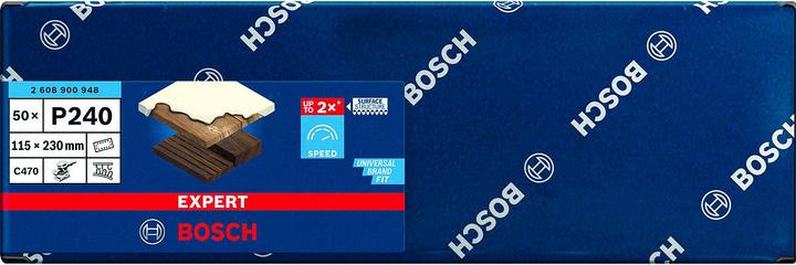 Actual product image Bosch Professional Zubehör EXPERT C470 Sandpaper with 14 holes for orbital sanders, 115 x 230 mm, G 240, 50 pcs. (240)