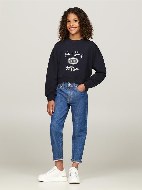 Produktbild Tommy Hilfiger Kids NY Geborduurde Sweater - Girls - Blauw - 16 jaar (16)