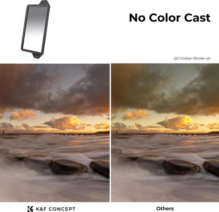 Actual product image K&F Concept 100x150 GND16 Reverse Gradient (X-PRO Series) (KF-1894) (30000 mm)