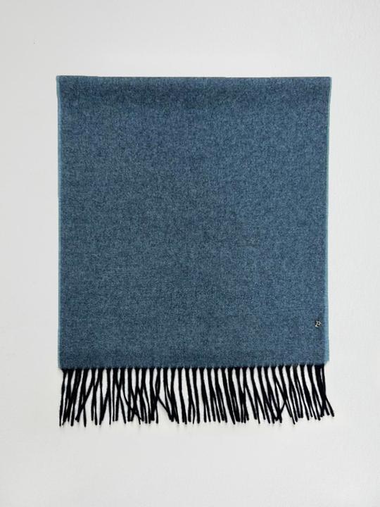 Actual product image Furnari 100% cashmere scarf in denim blue/cosmos shades