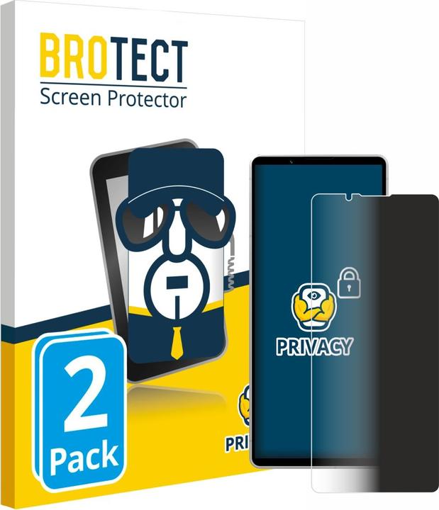 Productafbeelding BROTECT Anti-spionnetje privacyfolie Beschermfolie tegen blauw licht (2 Stuk, Sony Xperia 5 V)