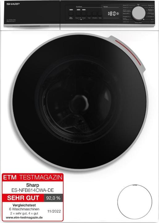 Sharp ES-NFB814CWA-DE (8 kg, A sinistra)