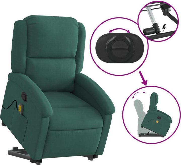 Produktbild VidaXL Massagesessel mit Aufstehhilfe Samt