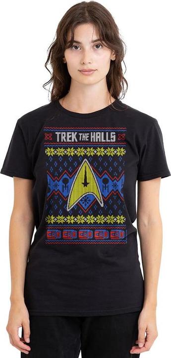 Produktbild Trek the Halls Ugly TShirt weihnachtliches Design (XL)
