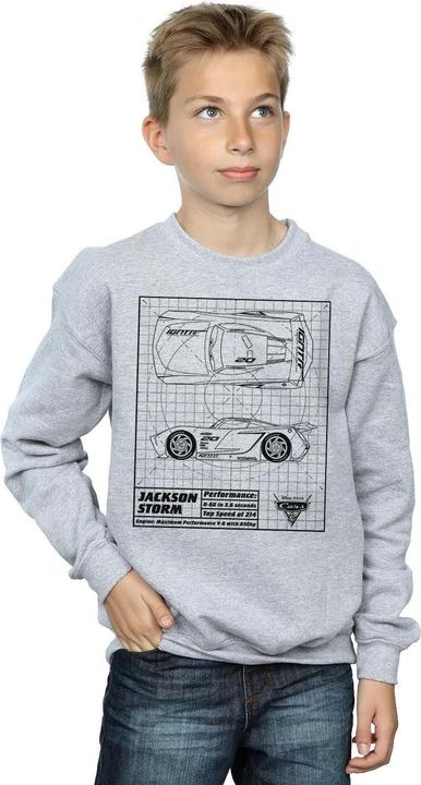 Immagine prodotto Disney Cars Jackson Storm Blueprint Felpa Ragazzi (152, 158)