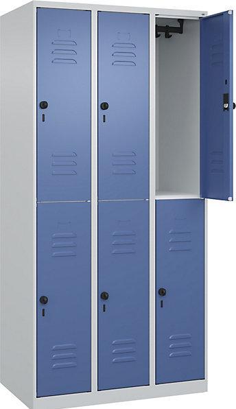Image du produit C+P CP Locker Classic Plus gris clair, bleu foncé 080300-30-S10005, 6 casiers 90,0 x 50,0 x 185,0 cm (90 cm, 185 cm)