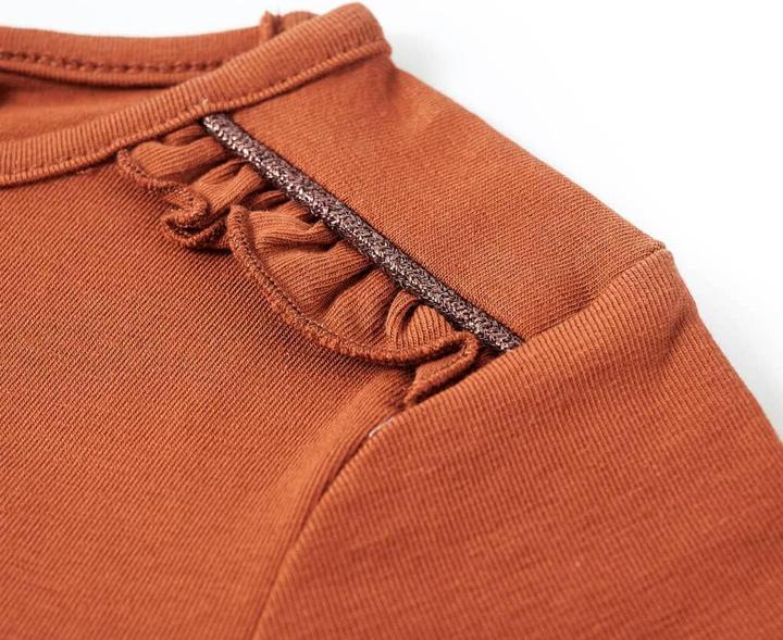 Immagine prodotto VidaXL Camicia da bambino a maniche lunghe Cognac 104,Materiale: 95 % cotone. 5 (104)