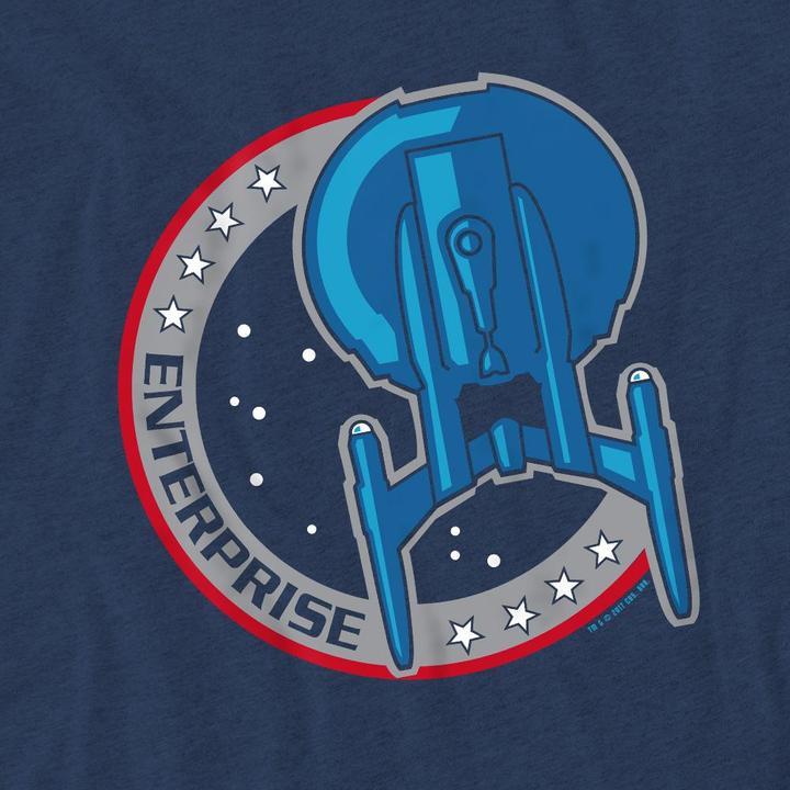 Actual product image Unisex Adult Enterprise Patch T-Shirt (XXL)