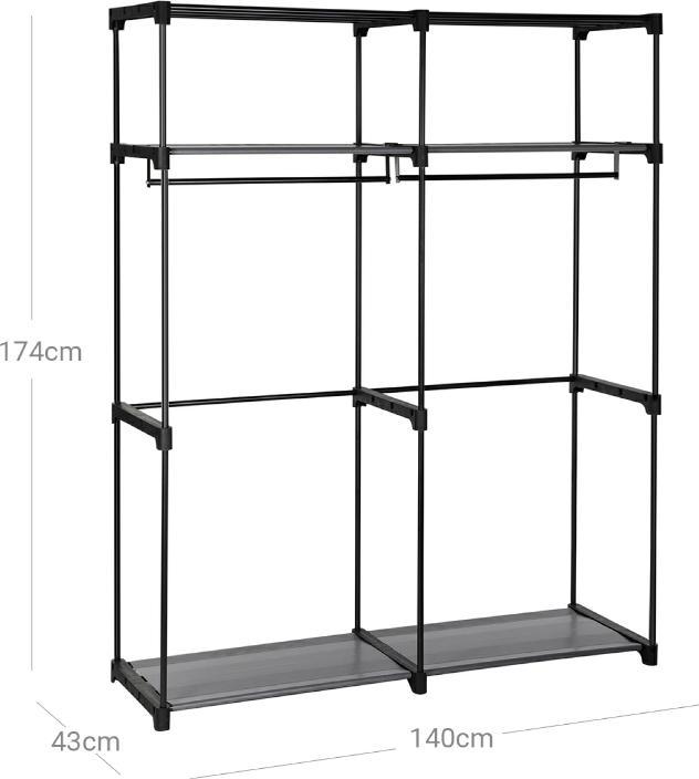 Immagine prodotto Songmics Stoffschrank (140 x 43 x 174 cm)