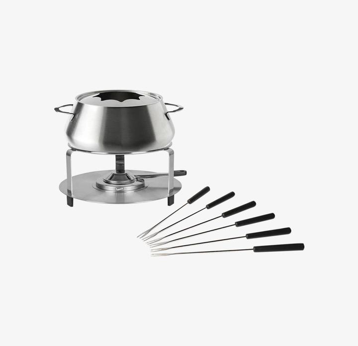 Actual product image Stöckli Fondue Set silver coloured (Fondue Bourguignonne, Chinoise Fondue)