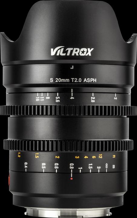 Actual product image Viltrox L-20mm T2.0 S Full Frame. Manual focus cine lens for Panasonic L mount, 20mm/T2.0 (L-Mount, full size)