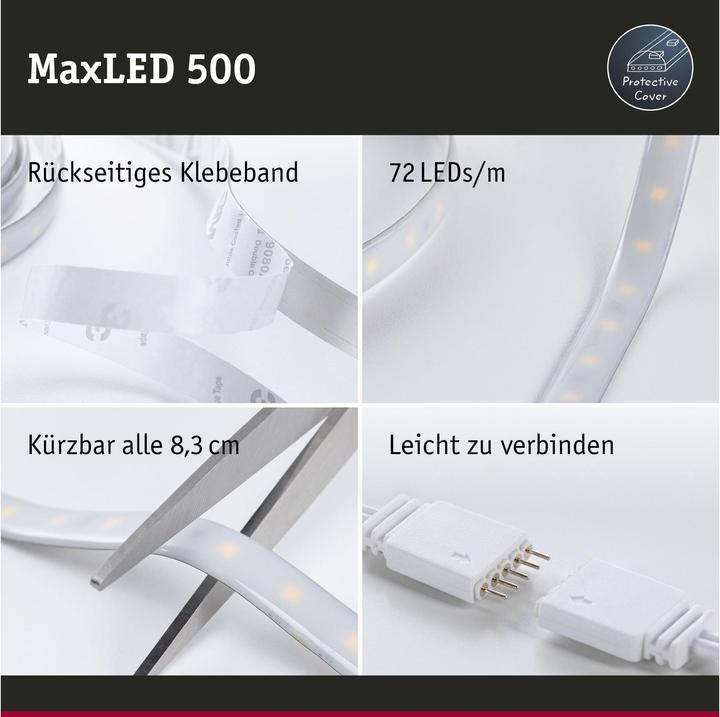 Produktbild Paulmann MaxLED 500 Stripe Set (Tageslicht, Weiss, Warmweiss, 150 cm, Indoor)