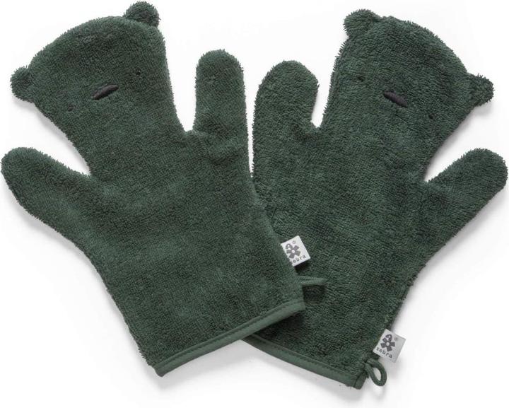 Actual product image Sebra Bath glove Milo bottle green