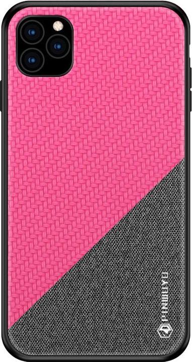 Produktbild Pinwuyo iPhone 11 Pro Slim Stoff Gummi Hülle Pink Grau (Apple iPhone 11 Pro)