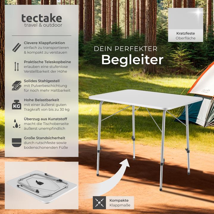 Actual product image tectake Camping folding table