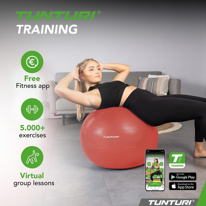 Produktbild Tunturi Gym Ball - Fitnessball reissfest ABS 65 cm Orange (65 cm)
