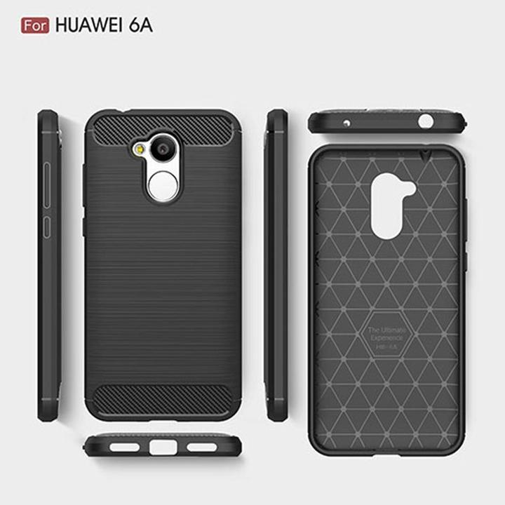 Produktbild König Design Huawei Honor 6A Pro Handy Hülle TPU Case Carbon Fiber Schutz Cover Schwarz Neu (Honor 6A)
