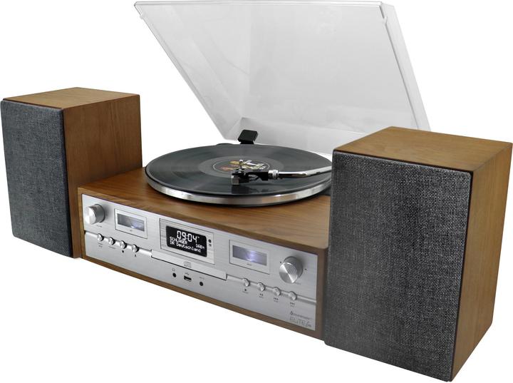 Soundmaster PL895 (CD Player, Plattenspieler, Bluetooth, 2x 12.5 W)