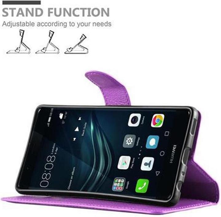Actual product image Cadorabo Book with stand function cover (Huawei P9)