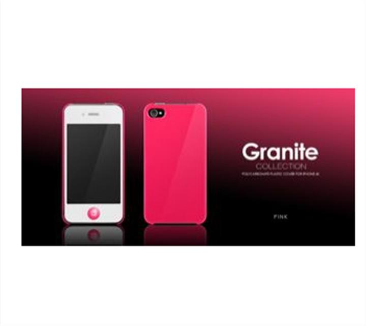 Actual product image more. Granite Collection for iPhone 4/4S Pink (Apple iPhone 4)