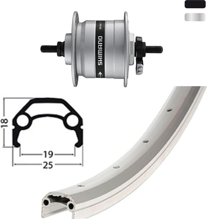 Produktbild Hartje VR 28 Zoll mit Nabendynamo - schwarz (Vorderrad, 28")