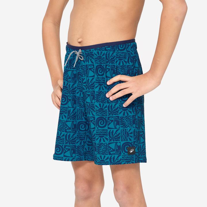 Nabaiji Schwimmshorts Jungen lang - 100 Atao blau