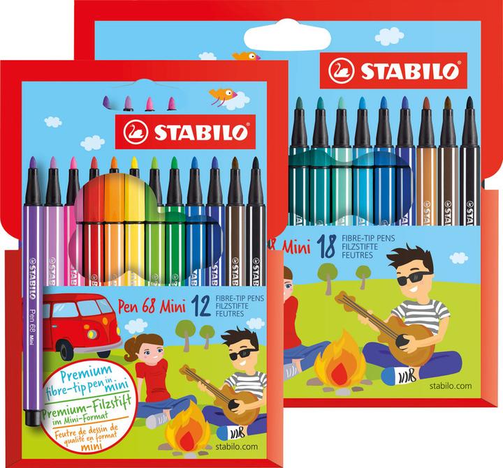 Actual product image STABILO Pen 68 Mini (Multicoloured, 18 x)