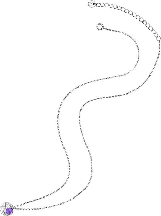 Immagine prodotto Glanzstücke München Catena da donna a cerchio in argento ametista 40,0 cm di base + 5,5 cm di estensione - 31412 (Argento, 40 - 45 cm)