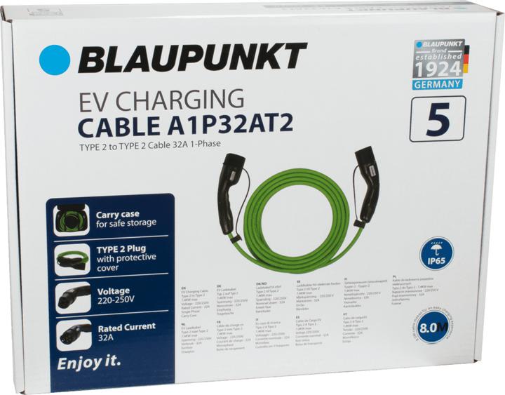 Immagine prodotto Blaupunkt Cavo di ricarica (Tipo 2, 7.40 kW, 32 A, 8 m)