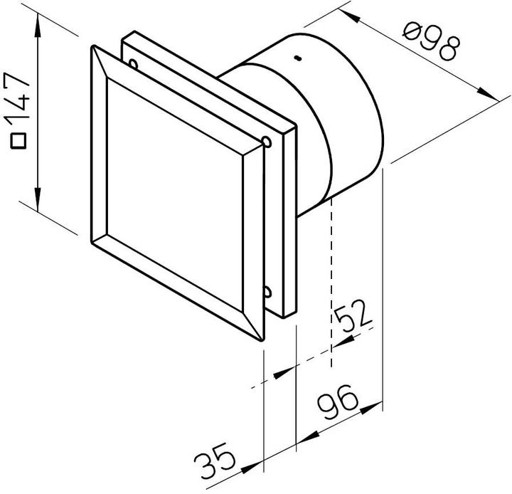 Produktbild Helios M1/100 N / C Minivent DN100 zweistufig mit Nachlauf